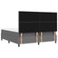 LED Box Spring Bed Lys Grå og Hvid 180 x 200 cm Velourstof