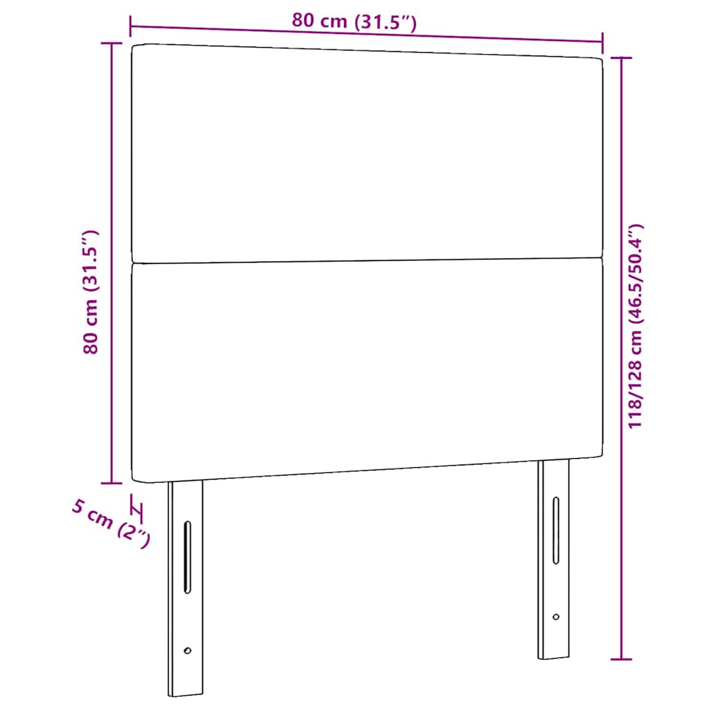 Hovedgærde Creme 80 cm Velourstof