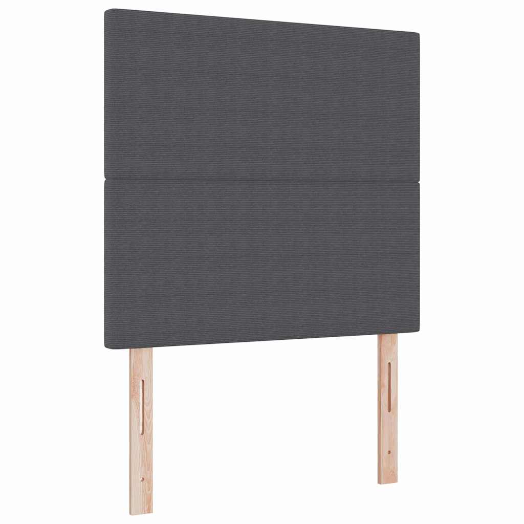Hovedgærde Mørkegrå 90 cm Velourstof