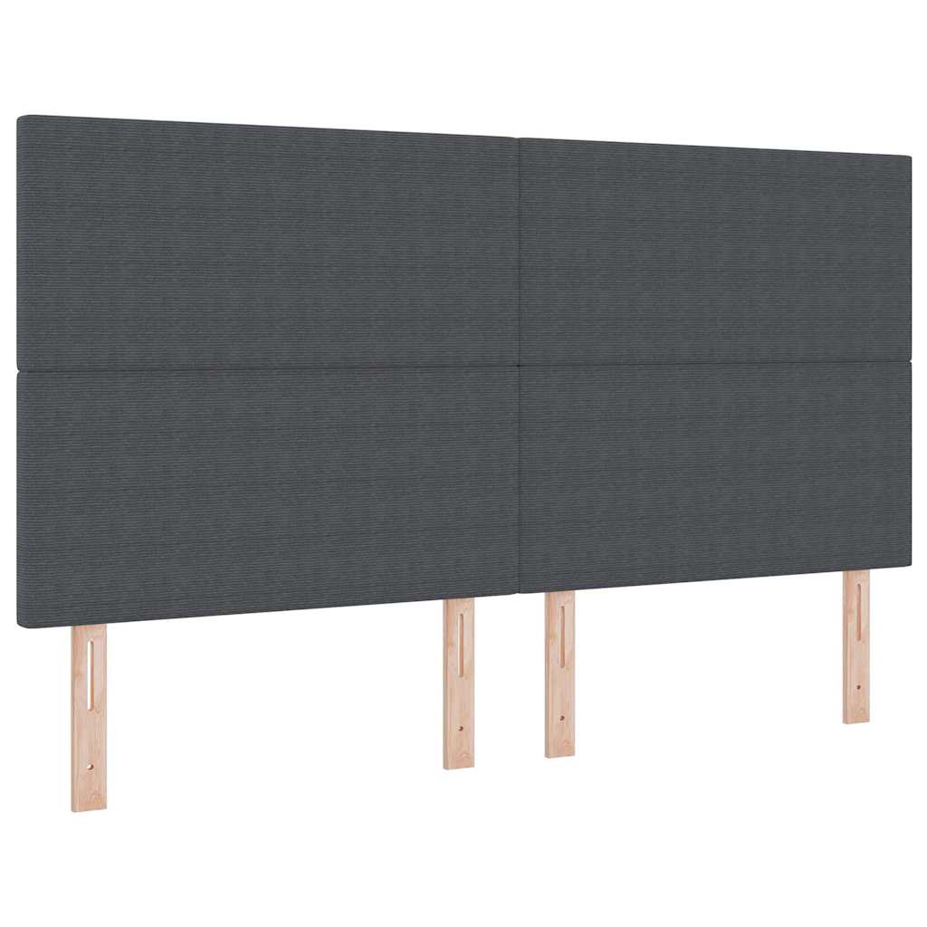 Hovedgærde Mørkegrå 180 cm Velourstof
