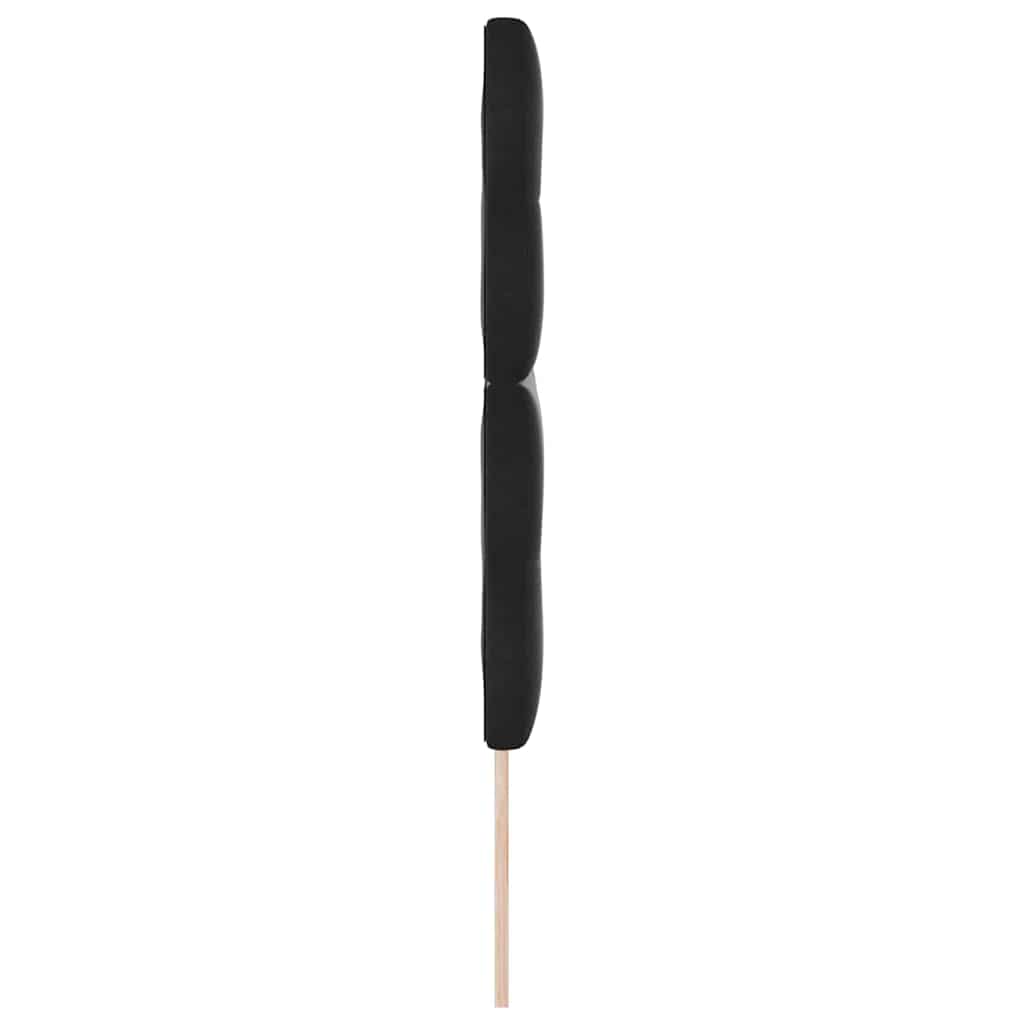 Hovedgærde Sort 144 cm Fløjl