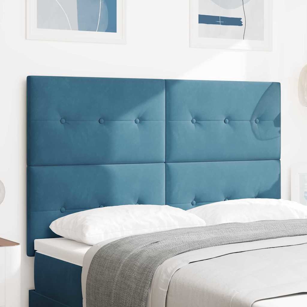 Hovedgærde Mørk blå 144 cm Fløjl