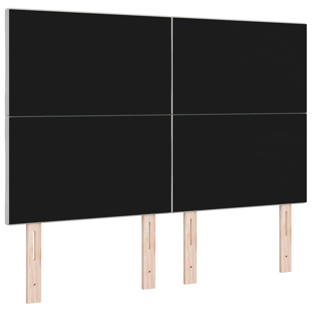 Hovedgærde Lysegrå 144 cm Fløjl