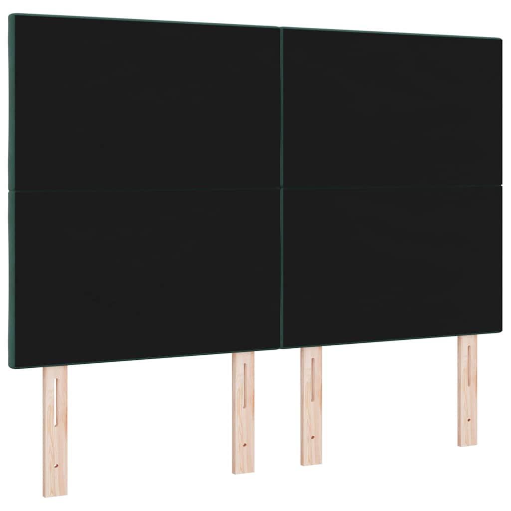 Hovedgærde Mørkegrøn 144 cm Fløjl