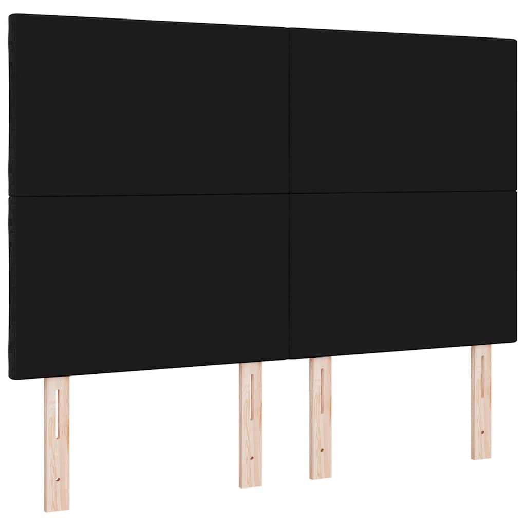 Hovedgærde Sort 160 cm Stof