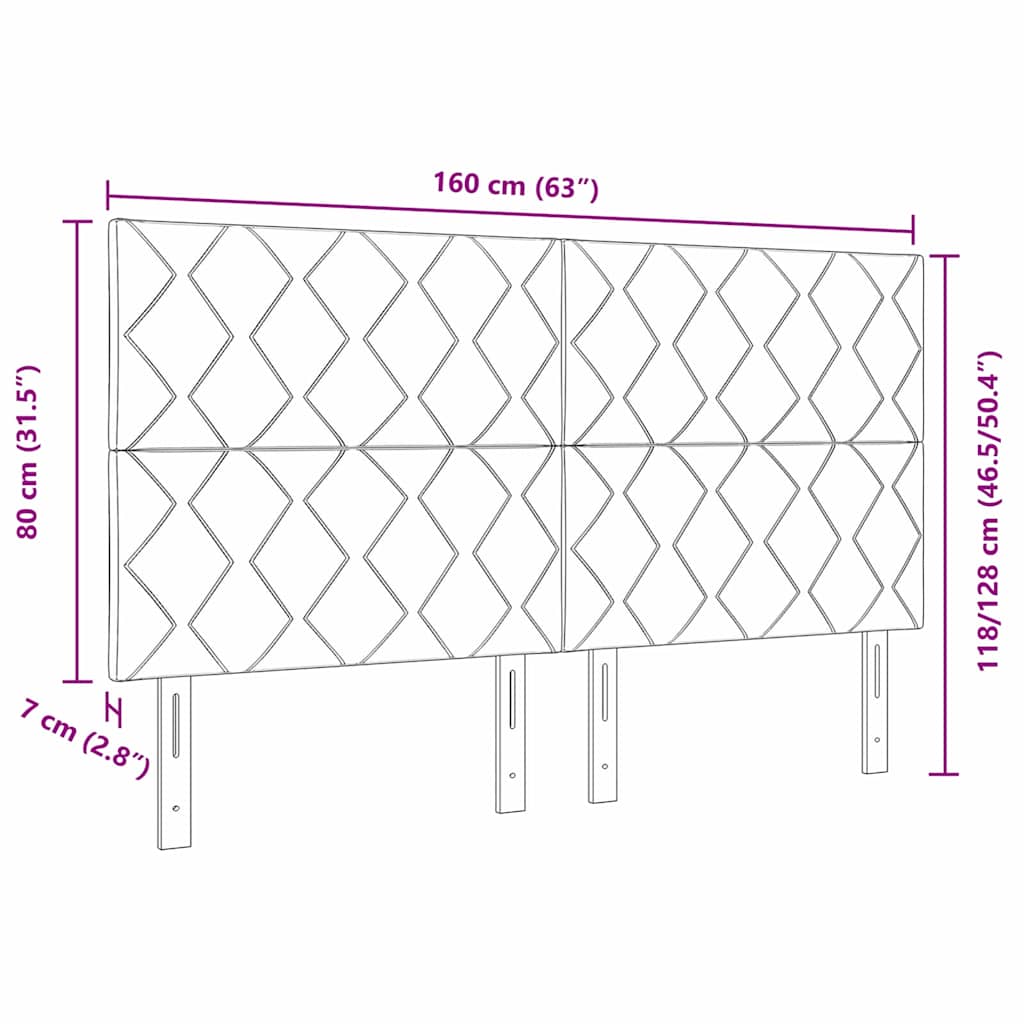 Hovedgærde Mørk Brun 160 cm Stof