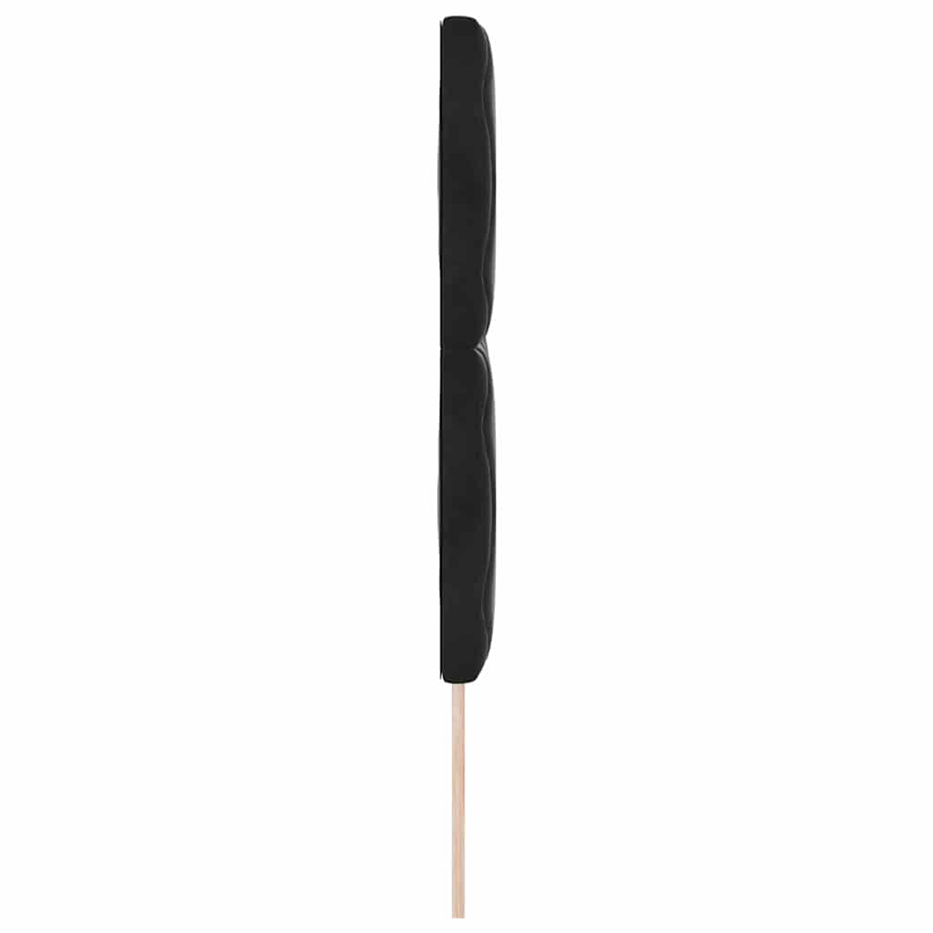 Hovedgærde Sort 160 cm Fløjl