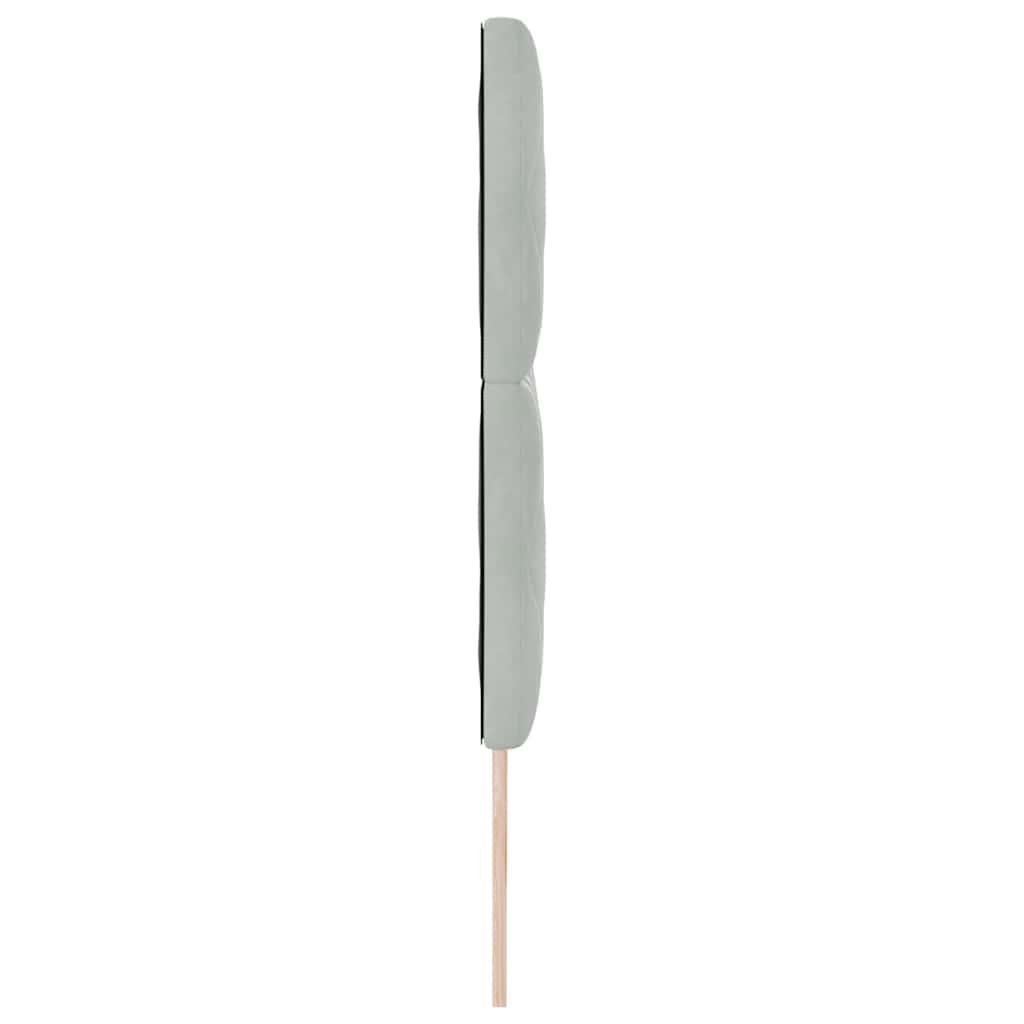 Hovedgærde Lysegrå 180 cm Fløjl