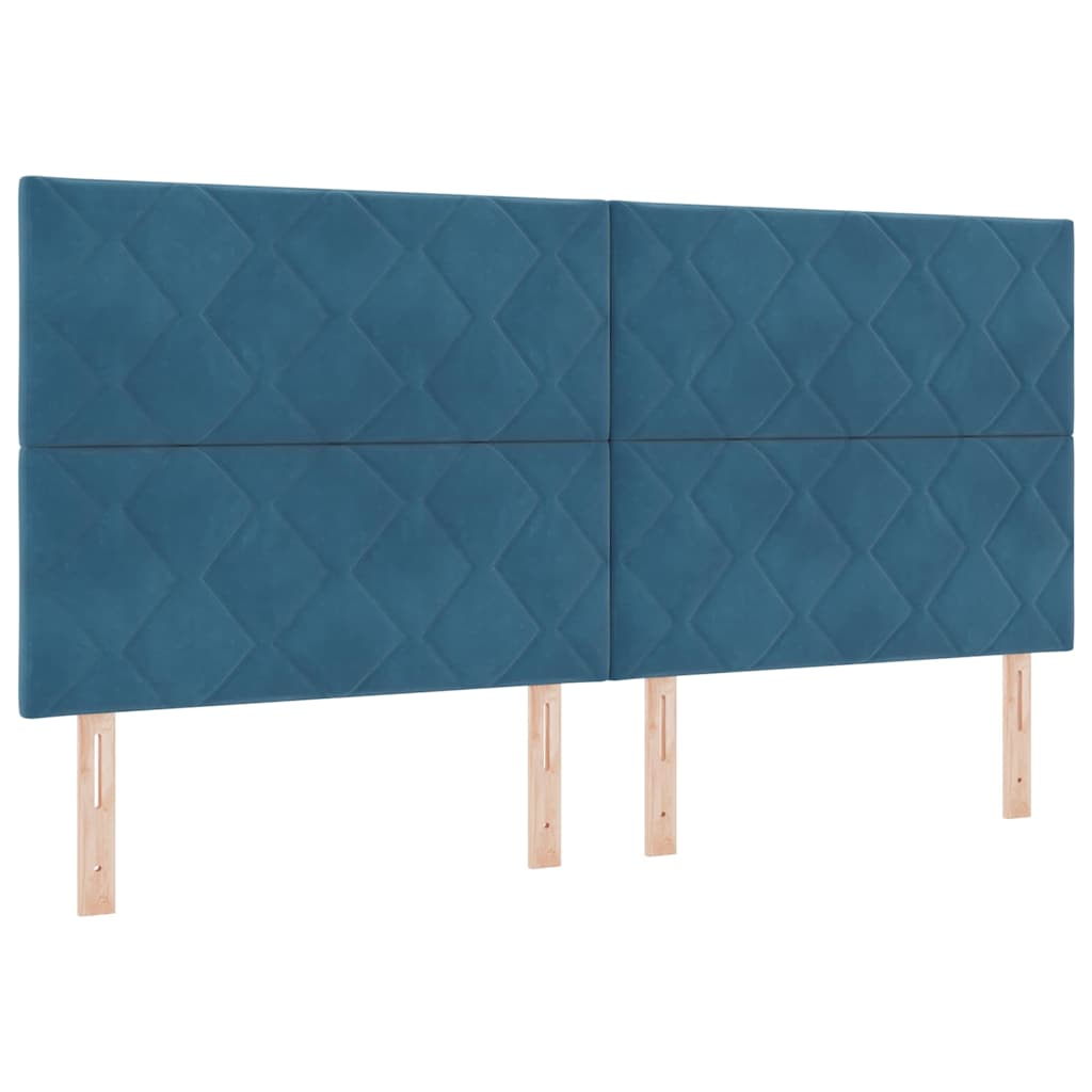 Hovedgærde Mørk blå 200 cm Fløjl