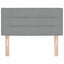 LED sengegavl med LED-lysstrimler Lysegrå 80 cm Stof