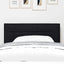 LED sengegavl med LED-lysstrimler Sort 80 cm Stof