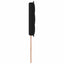 LED sengegavl med LED-lysstrimler Sort 80 cm Stof
