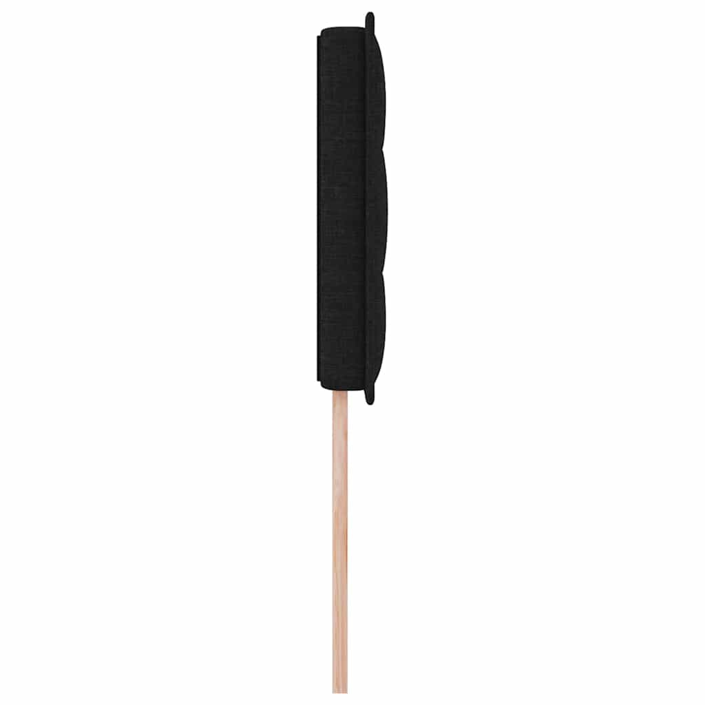 LED sengegavl med LED-lysstrimler Sort 80 cm Stof