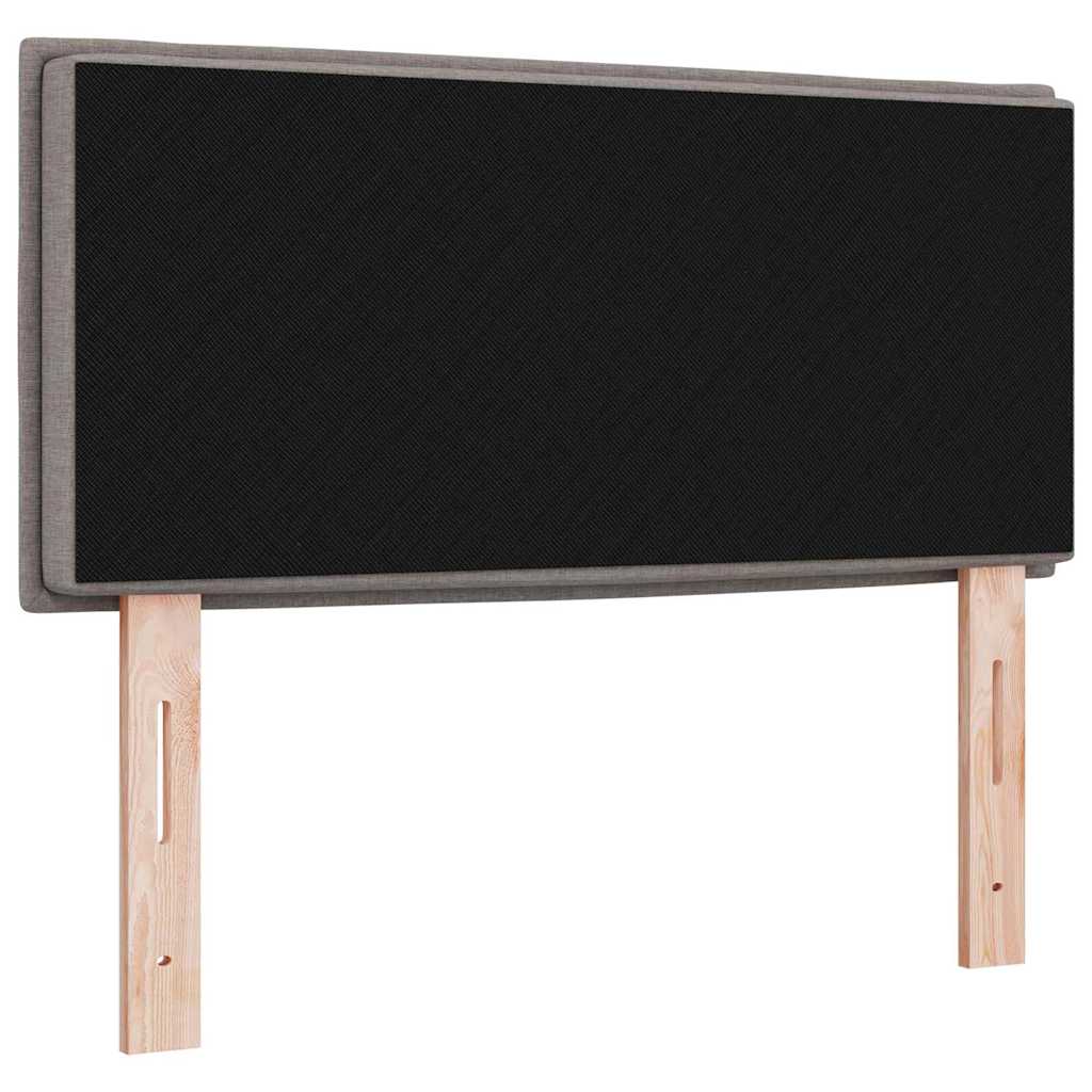 LED sengegavl Gråbrun Stof