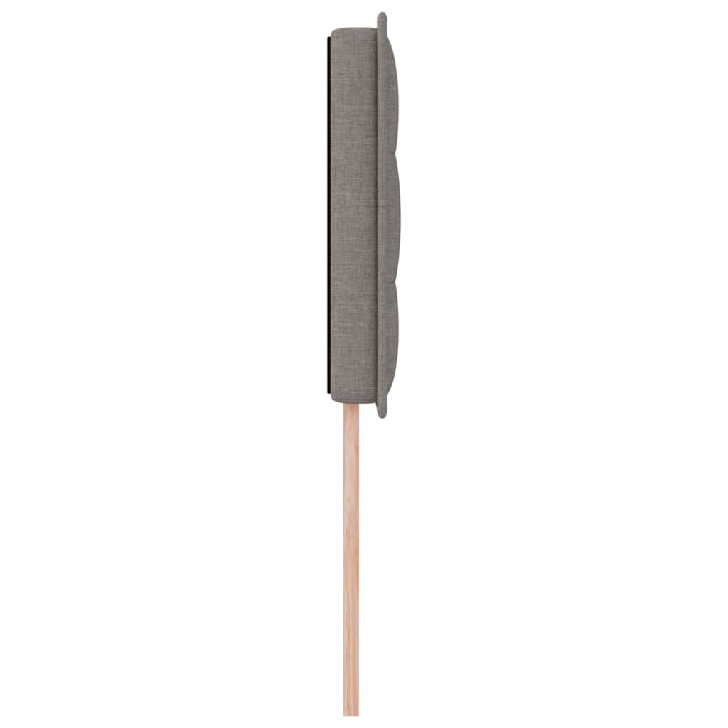 LED sengegavl Gråbrun Stof