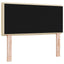 LED sengegavl med LED-lysstrimler Creme 80 cm Stof