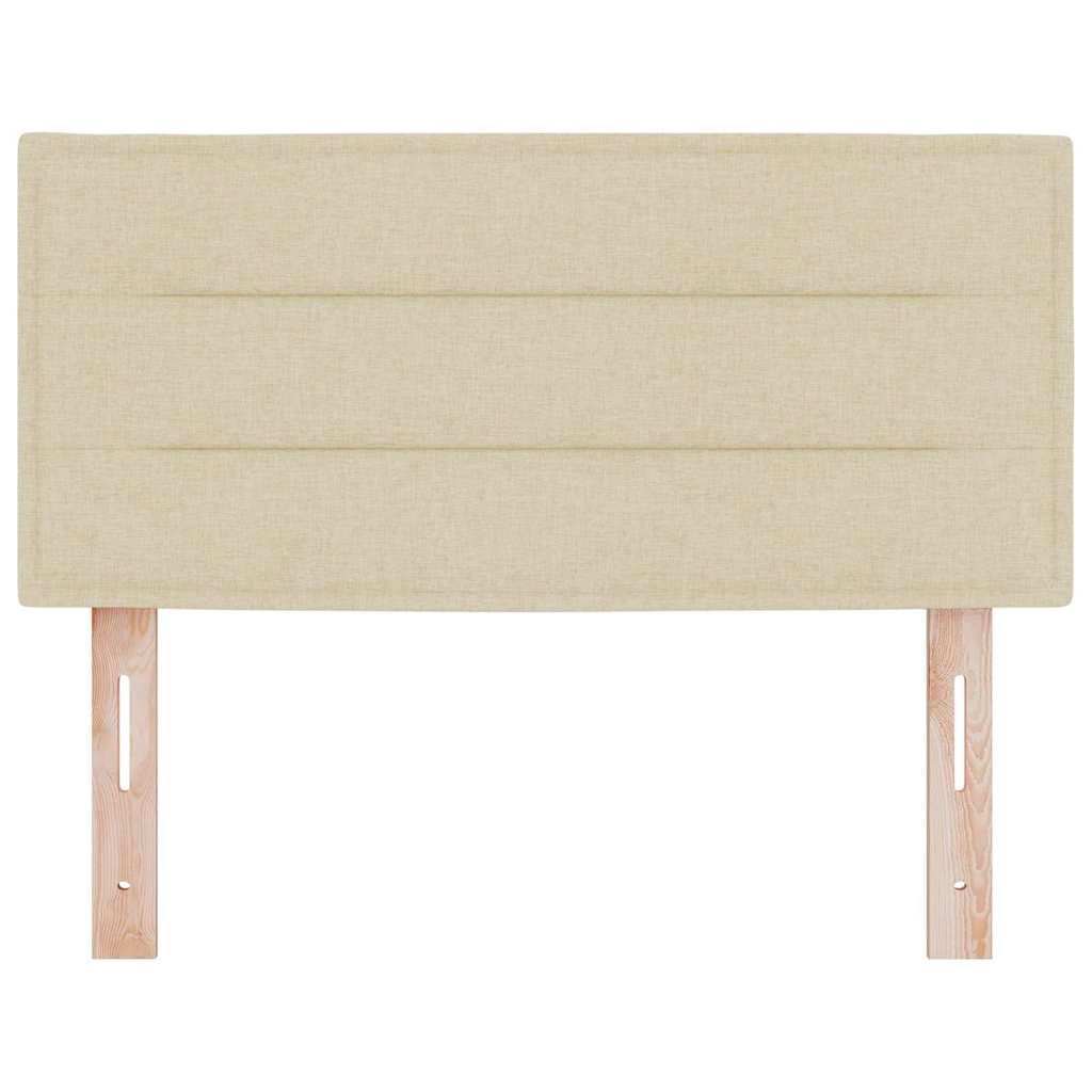 LED sengegavl med LED-lysstrimler Creme 80 cm Stof