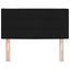 LED sengegavl med LED-lysstrimler Sort 90 cm Stof