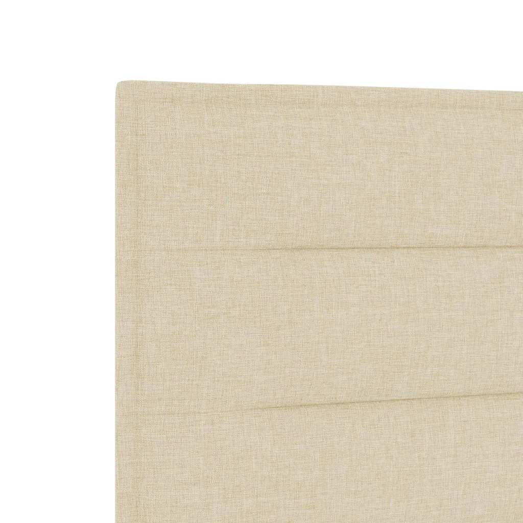 LED sengegavl med LED-lysstrimler Creme 100 cm Stof