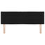 LED sengegavl med LED-lysstrimler Sort 160 cm Stof