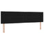 LED sengegavl med LED-lysstrimler Sort 180 cm Stof