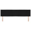 LED sengegavl med LED-lysstrimler Sort 180 cm Stof
