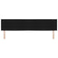 LED sengegavl med LED-lysstrimler Sort 200 cm Stof