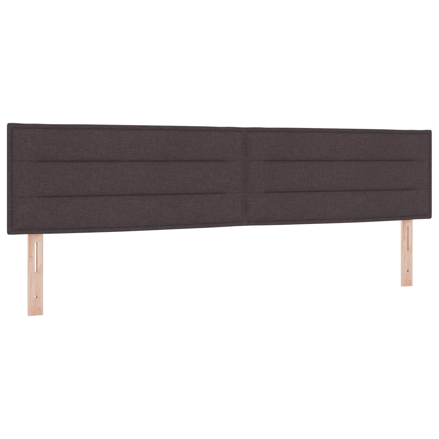 LED sengegavl med LED-lysstrimler Mørk Brun 200 cm Stof