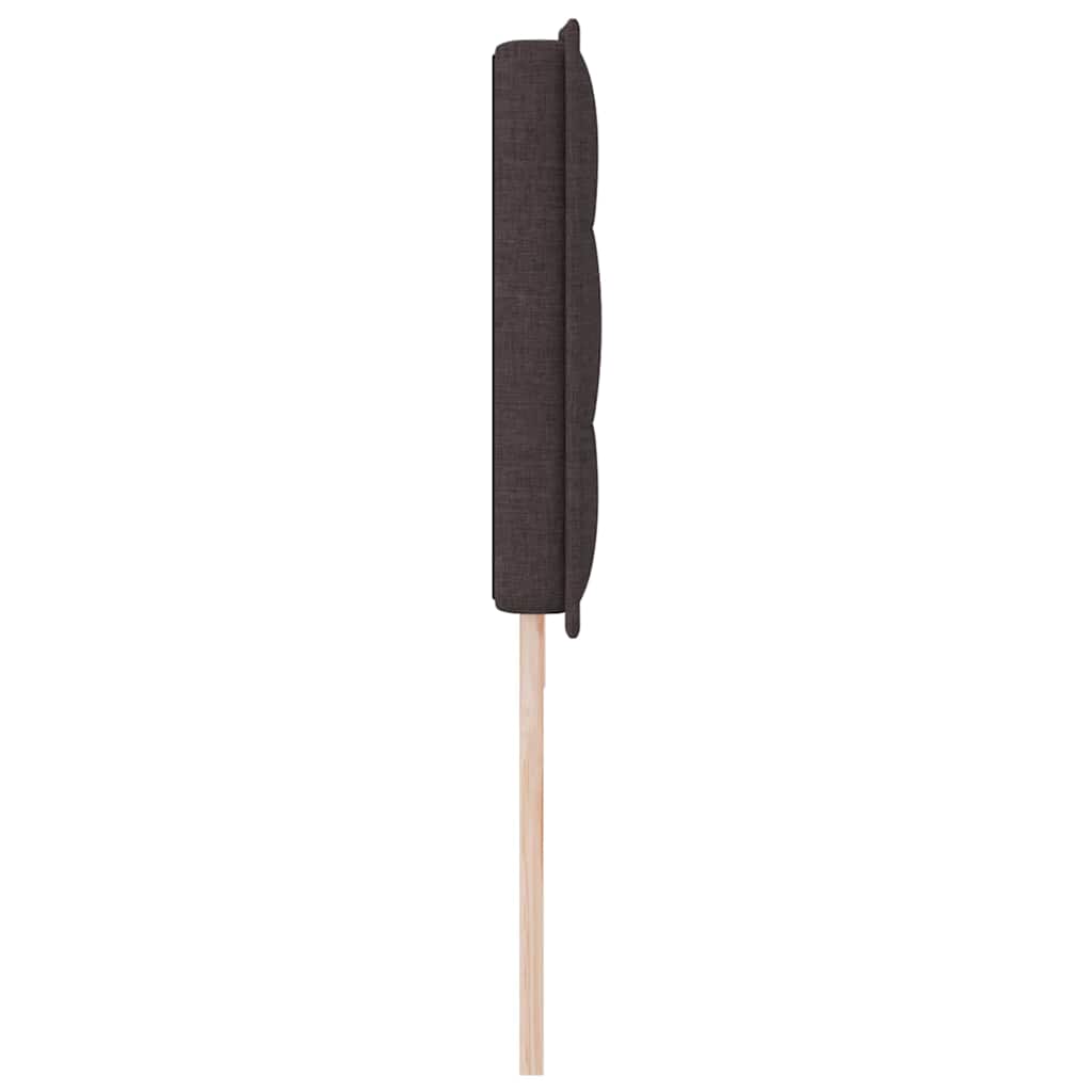 LED sengegavl med LED-lysstrimler Mørk Brun 200 cm Stof