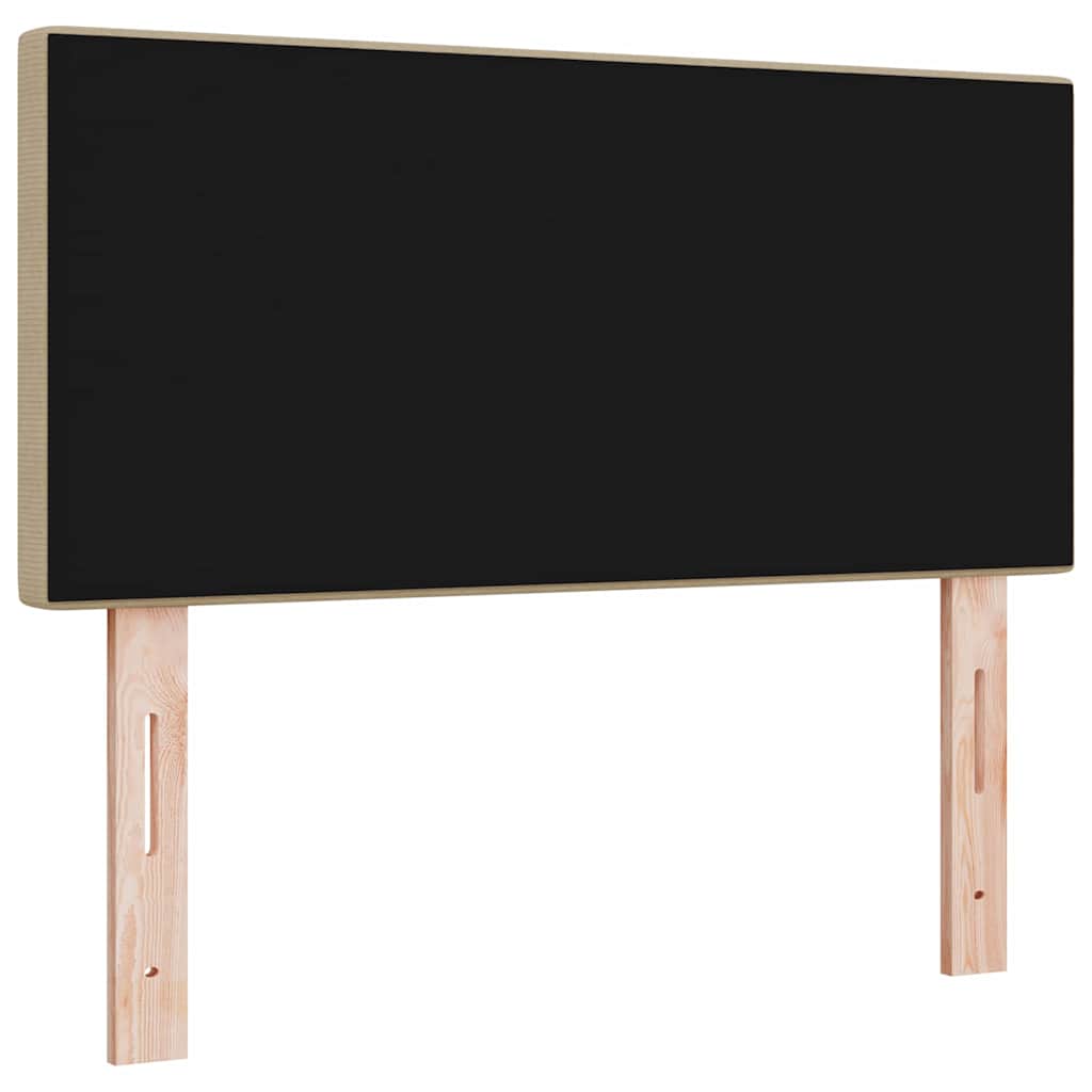 LED sengegavl med LED-lysstrimler Grågrøn 80 cm Velourstof