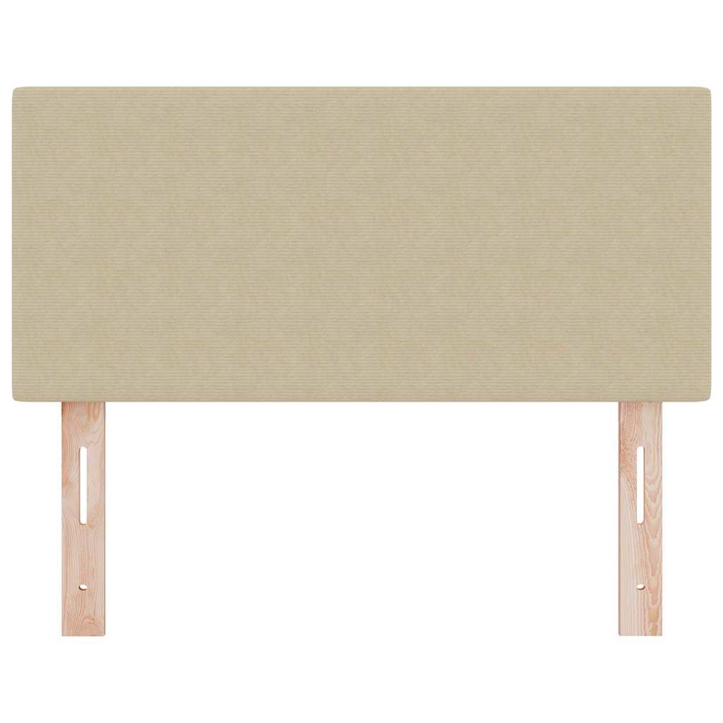 LED sengegavl med LED-lysstrimler Grågrøn 80 cm Velourstof