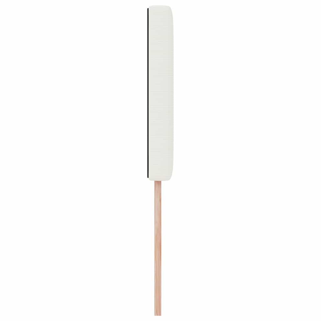 LED sengegavl med LED-lysstrimler Creme 100 cm Velourstof