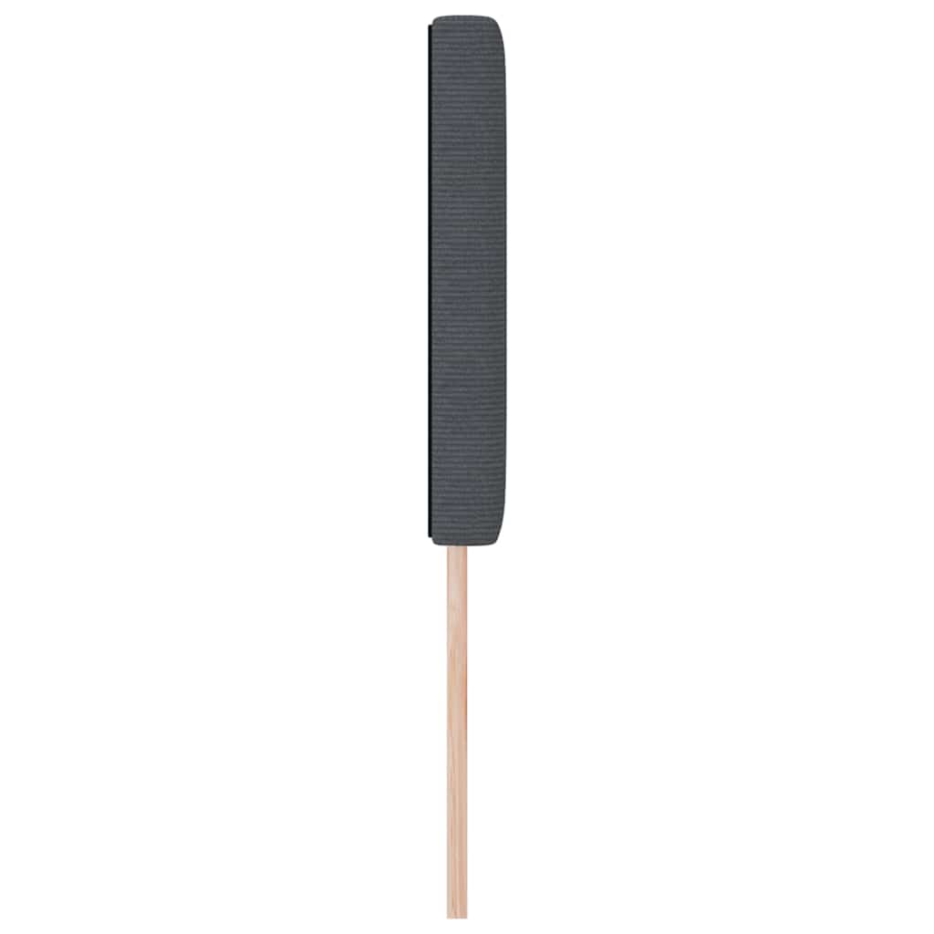 LED sengegavl med LED-lysstrimler Mørkegrå 144 cm Velourstof