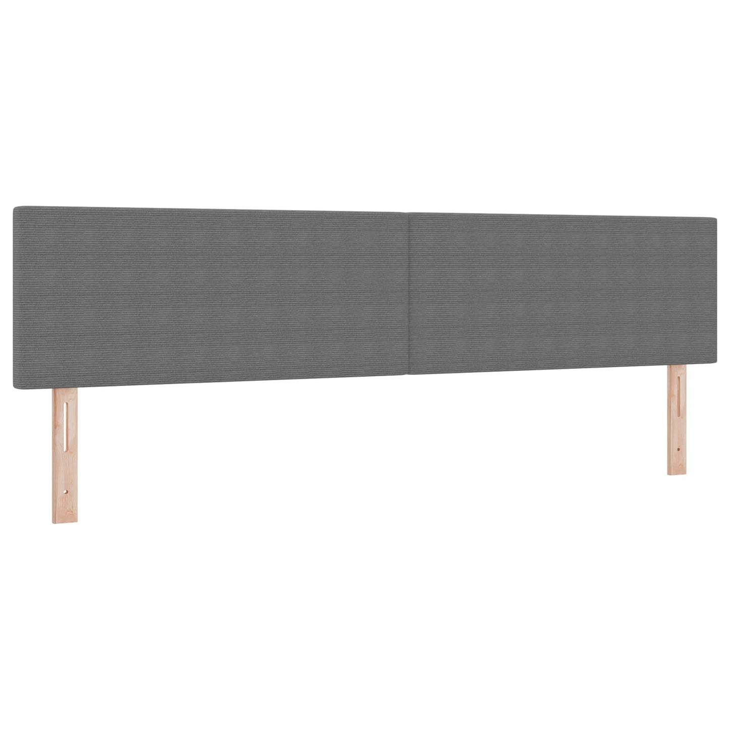 LED sengegavl med LED-lysstrimler Lysegrå 200 cm Velourstof