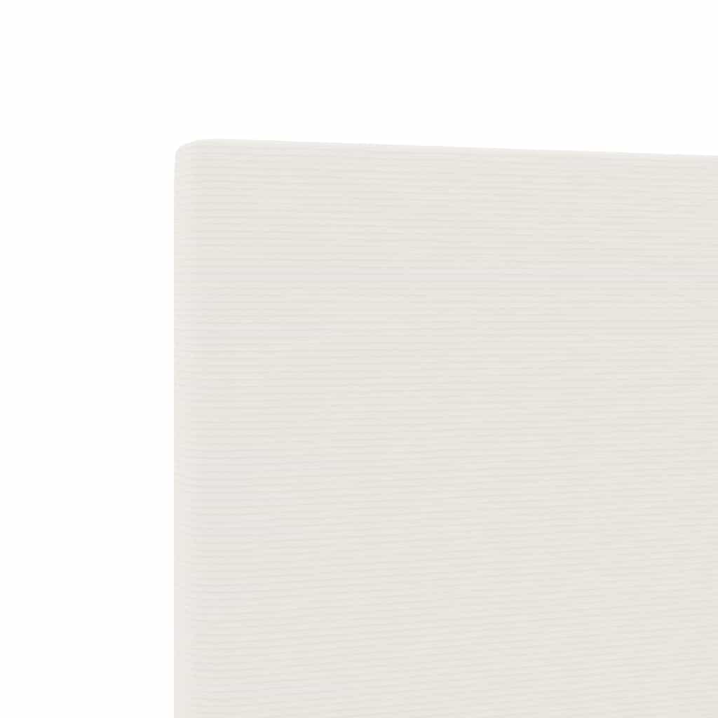 LED sengegavl med LED-lysstrimler Creme 200 cm Velourstof