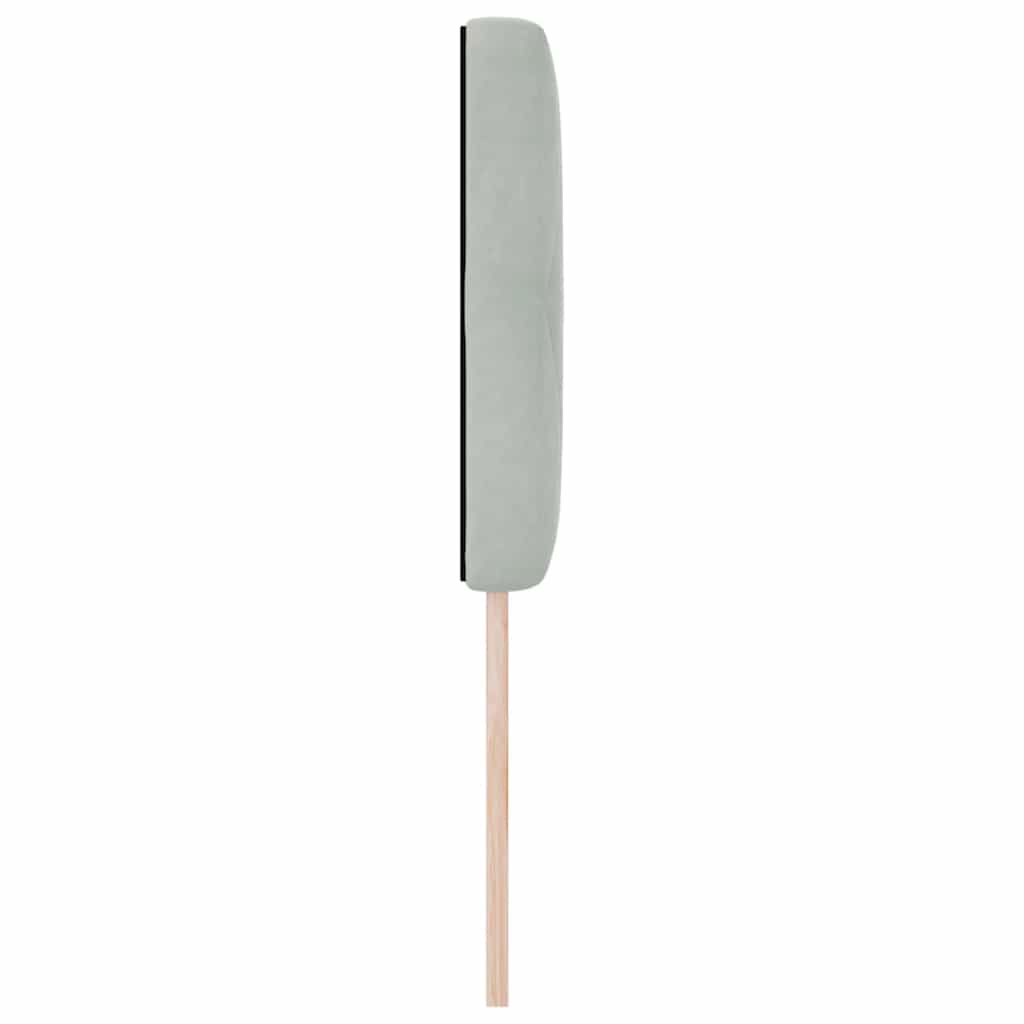 LED sengegavl med LED-lysstrimler Lysegrå 80 cm Fløjl