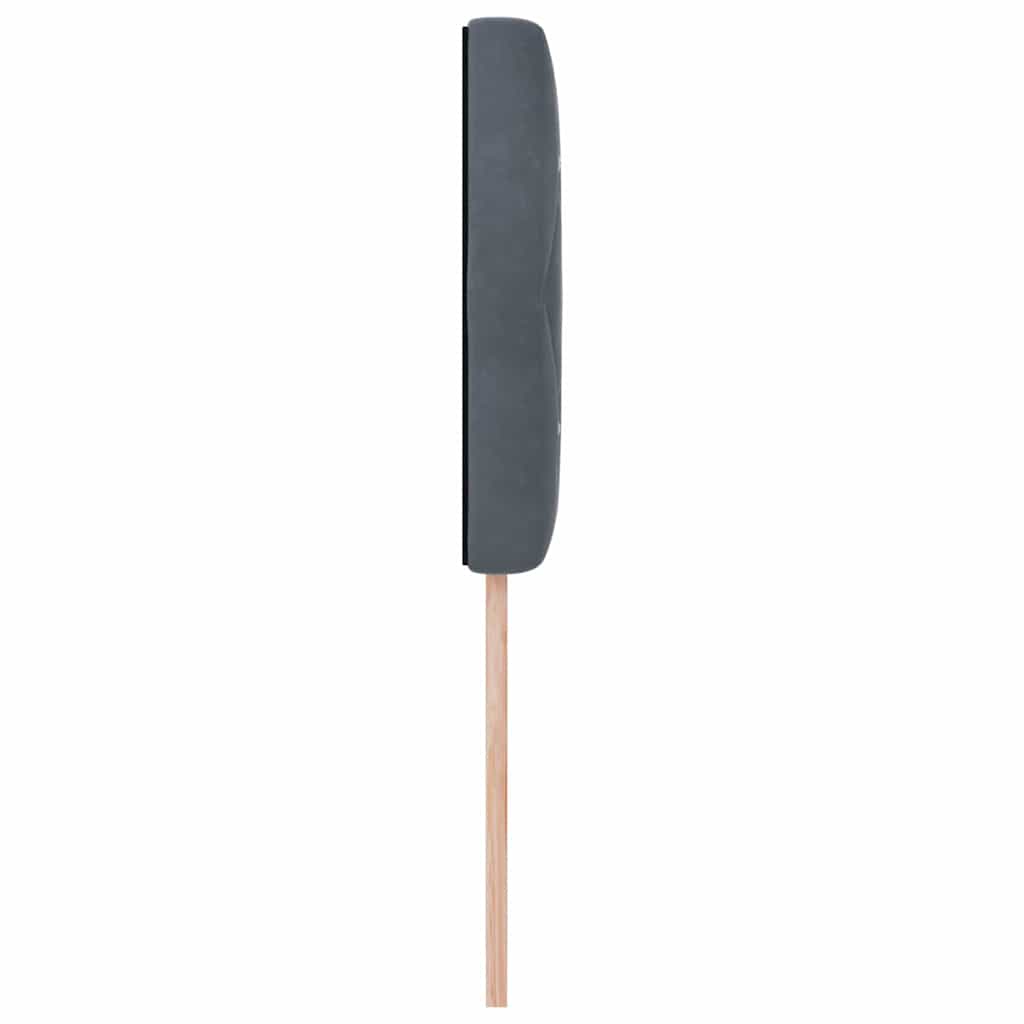 LED sengegavl med LED-lysstrimler Mørkegrå 100 cm Fløjl