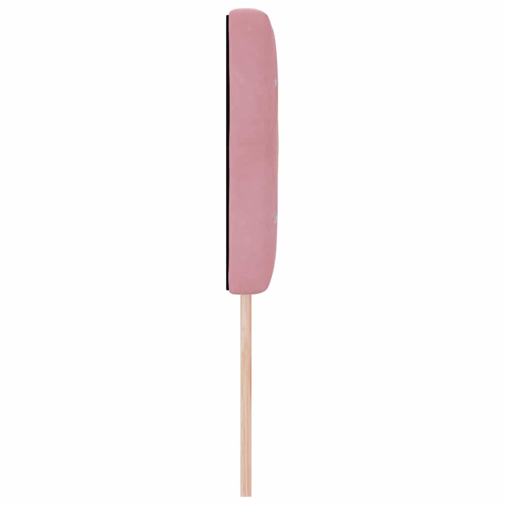 LED sengegavl med LED-lysstrimler Lyserød 160 cm Fløjl