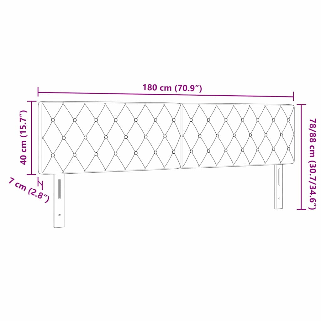 LED sengegavl med LED-lysstrimler Lyserød 180 cm Fløjl