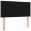 LED sengegavl med LED-lysstrimler Sort 90 cm Stof