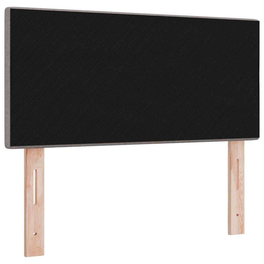 LED sengegavl Gråbrun Stof
