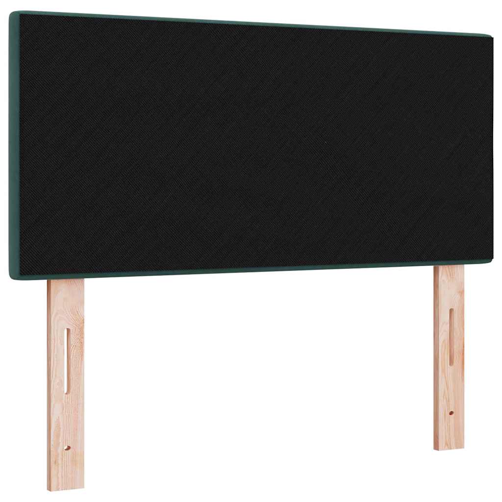 LED sengegavl med LED-lysstrimler Grøn 90 cm Fløjl