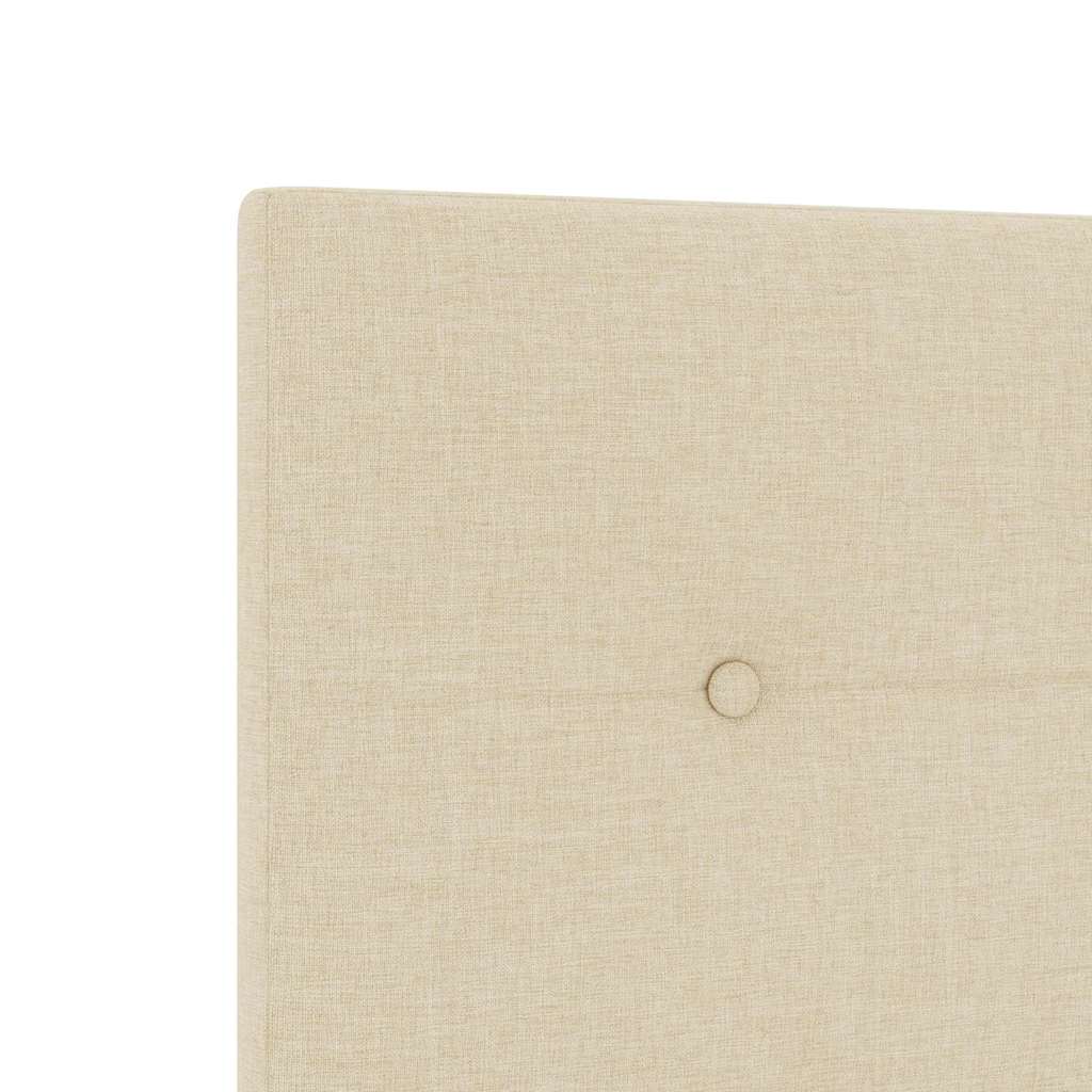 LED sengegavl med LED-lysstrimler Creme 100 cm Stof