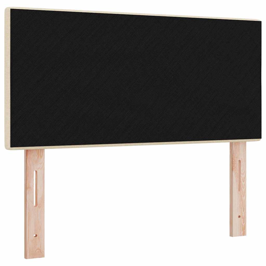 LED sengegavl med LED-lysstrimler Creme 100 cm Stof