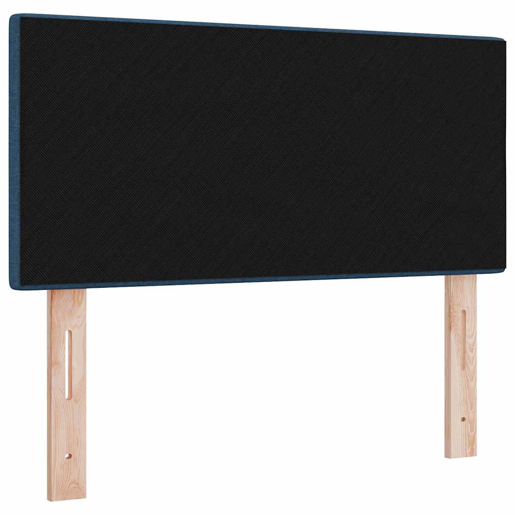 LED sengegavl med LED-lysstrimler Blå 100 cm Stof