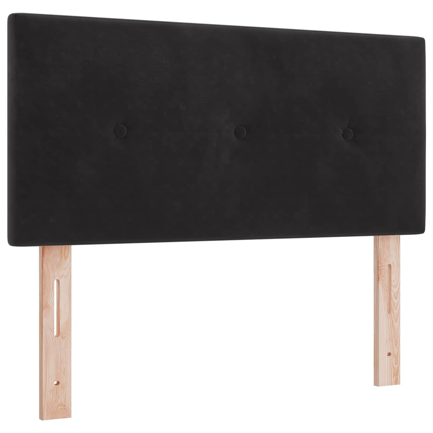 LED sengegavl med LED-lysstrimler Sort 100 cm Fløjl