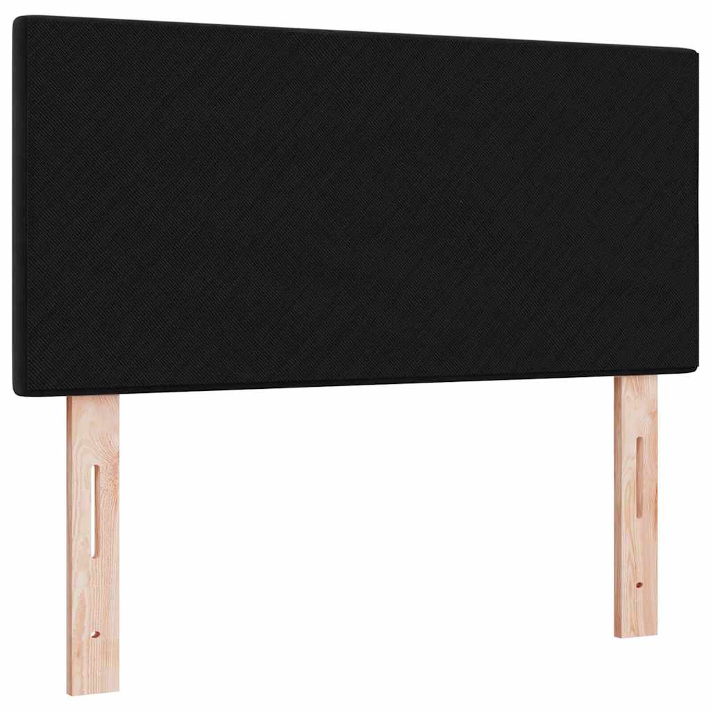 LED sengegavl med LED-lysstrimler Sort 100 cm Fløjl