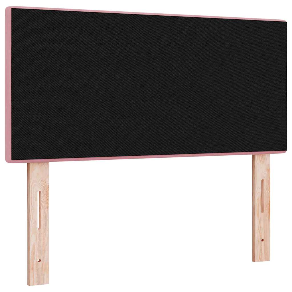 LED sengegavl med LED-lysstrimler Lyserød 100 cm Fløjl