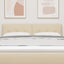 LED sengegavl med LED-lysstrimler Creme 160 cm Stof
