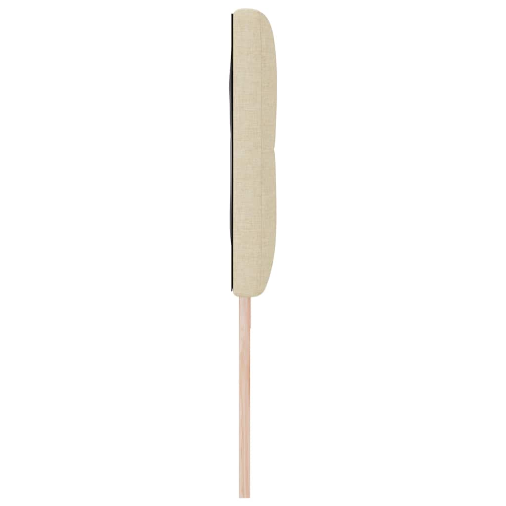 LED sengegavl med LED-lysstrimler Creme 180 cm Stof
